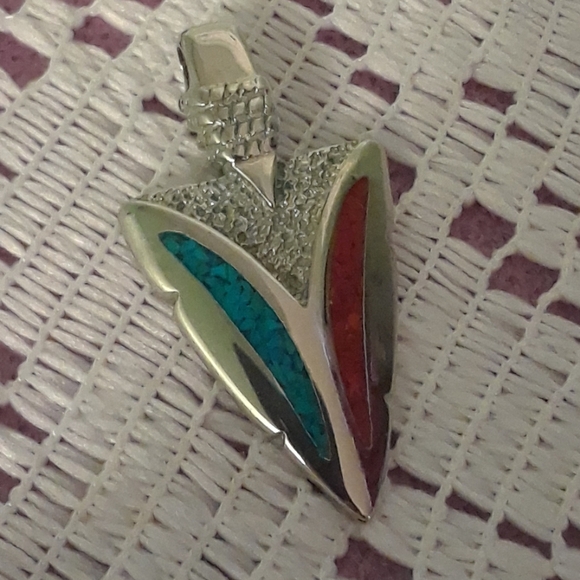 Silver Stone pendant Arrowhead - Picture 2 of 9